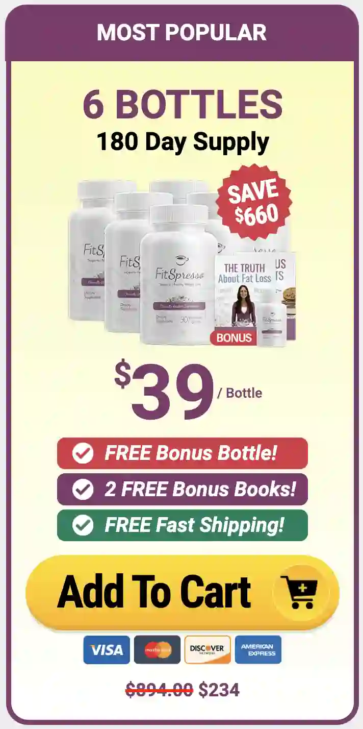 FitSpresso Weight Loss Supplement Price Of 6 Bottles